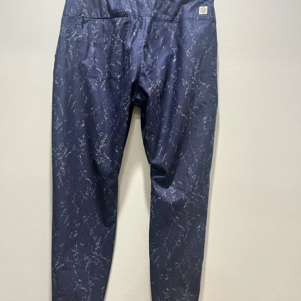 Peter Millar Men's SZ Small Golf Atlas Marble Performance Pants Navy Blue Strech